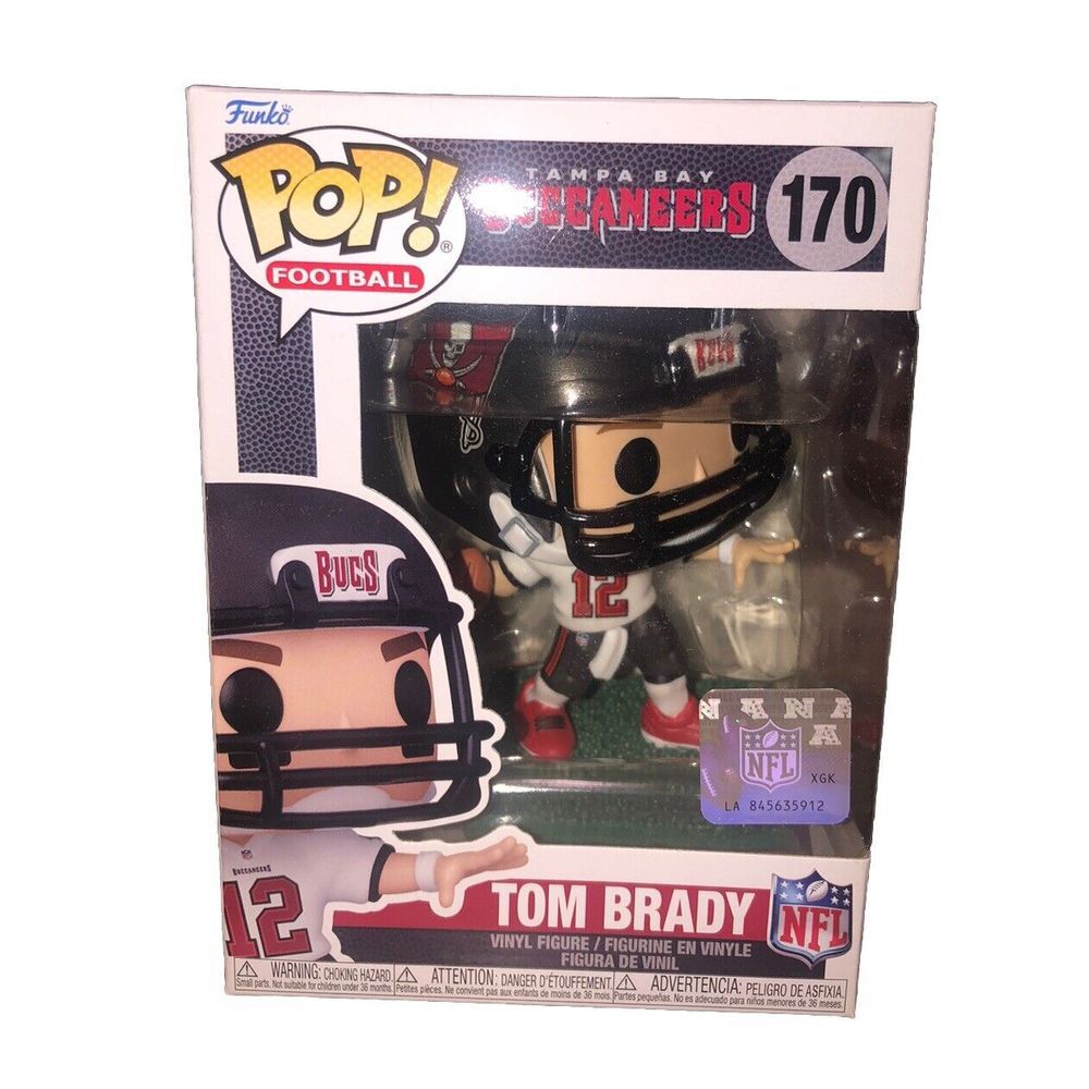 Funko POP! NFL SALE #170  Buccaneers TOM BRADY Away White Jersey S9 Vinyl Figure